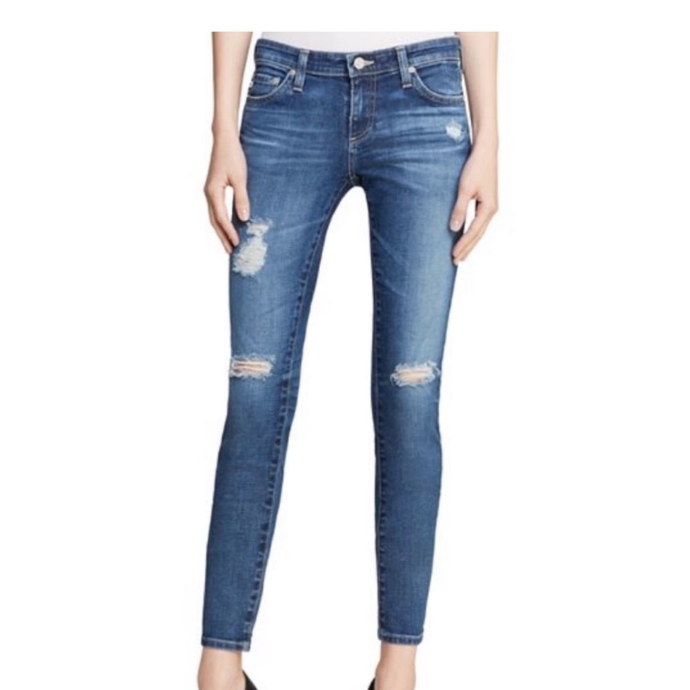 AG ripped skinny legging jeans size 28